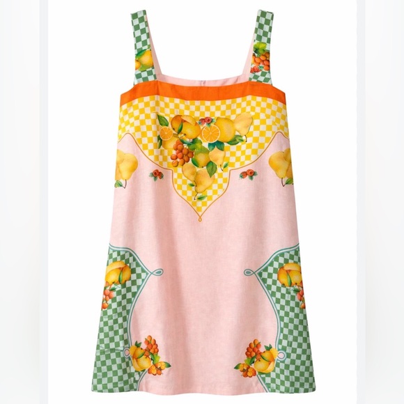 ANTONIO MELANI Dresses & Skirts - Antonio Melani Small Eliana Fruit Print Linen Blend Sleeveless Mini Dress NWT